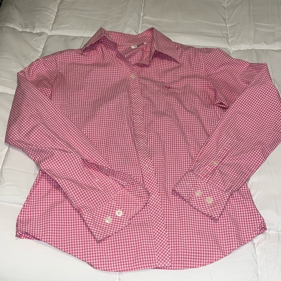 Lily Pulitzer women’s gingham white label button down top size size 4 - Picture 1 of 5